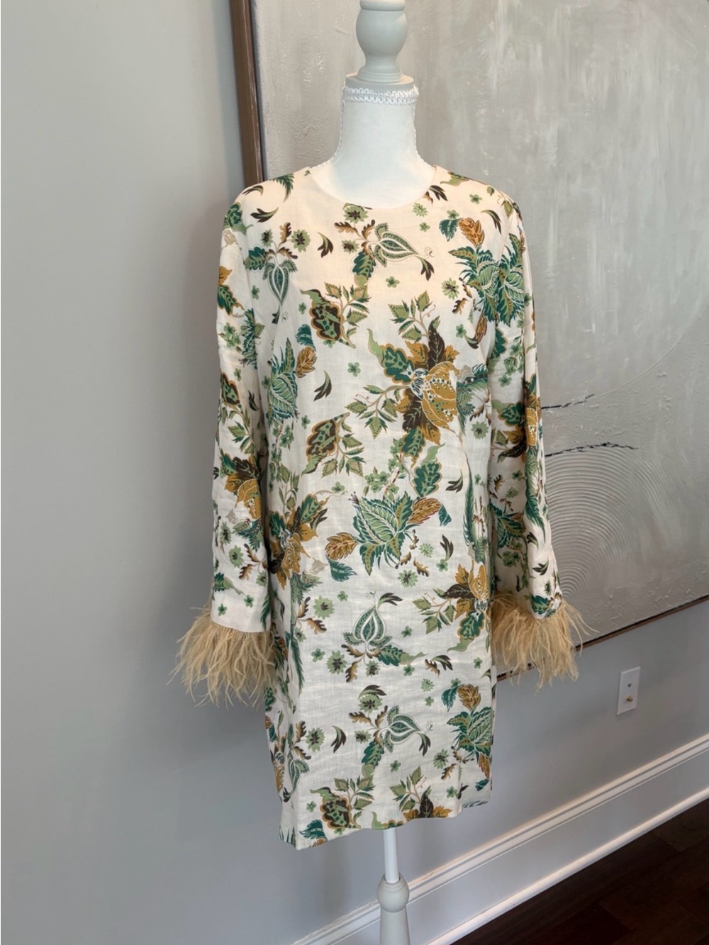 Nat Note x Antonio Melani NEW Birdie Paisley floral linen shift dress